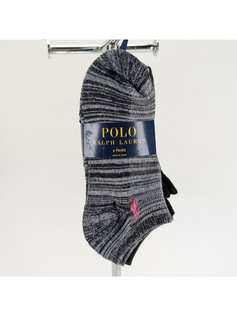 Polo Ralph Lauren Womens No Show Socks Size 9-11 Assorted 6 Pair Pack New